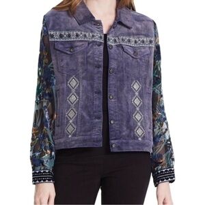John Mark Art to Wear Corduroy Jacket small velvet sleeves